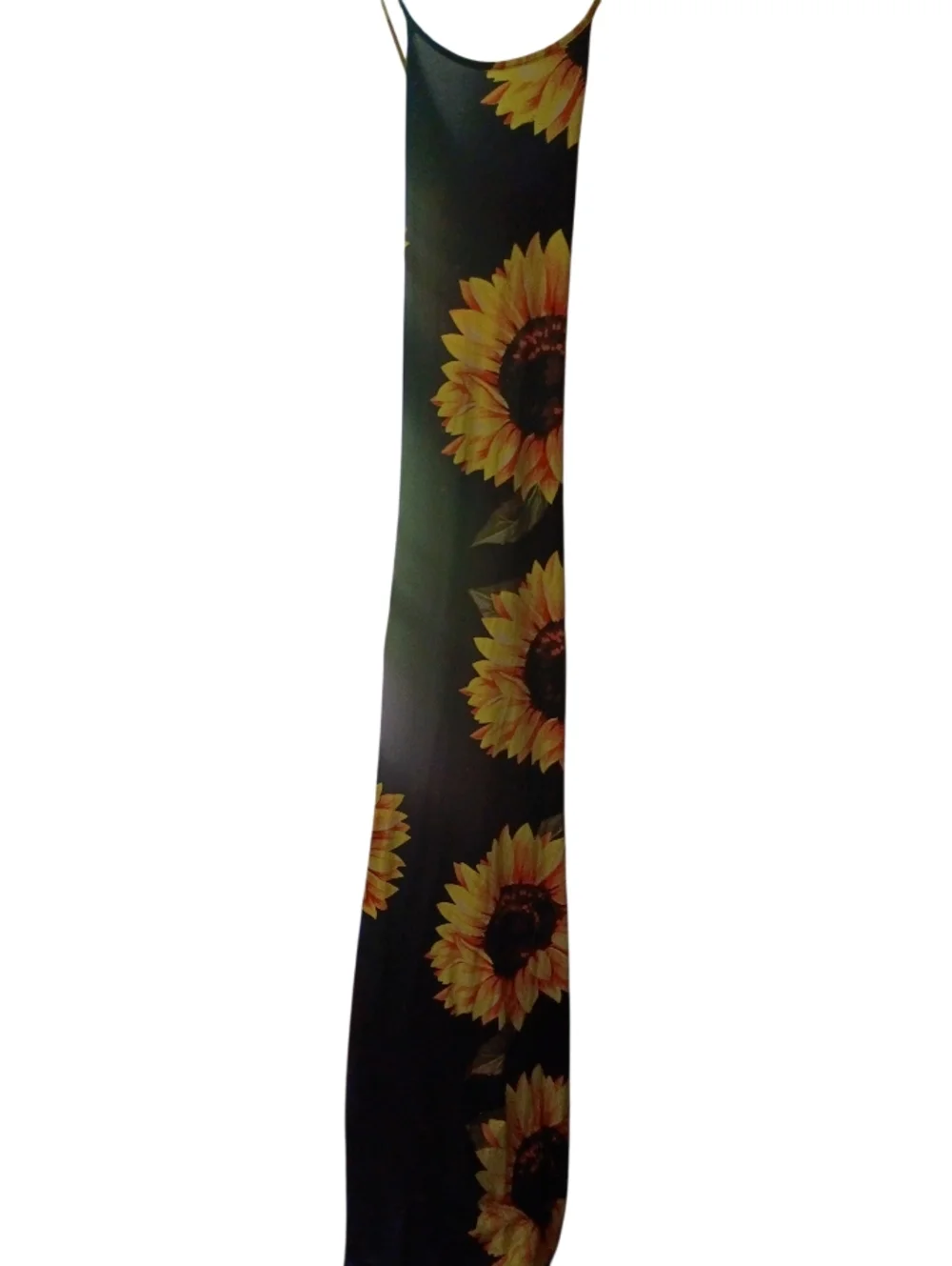 ❤️ Shein Very Long Sunflower Spaghetti Strap Pencil Dress Size Large - Picture 1 of 6